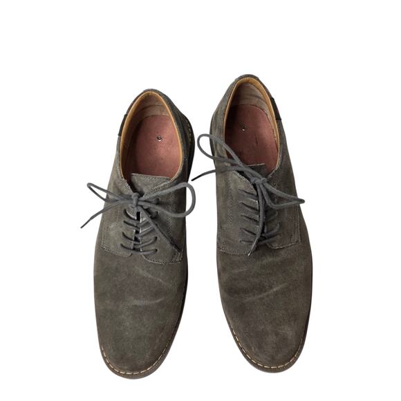 G.H. Bass & Co Mens Pasadena Grey Leather Suede Shoes SZ 8W No Insoles Office - Picture 2 of 13